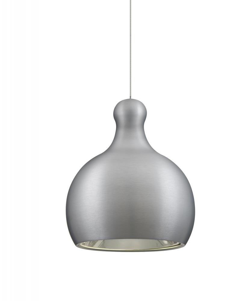 Besa, Felix Cord Pendant, Satin Nickel Finish, 1x9W LED