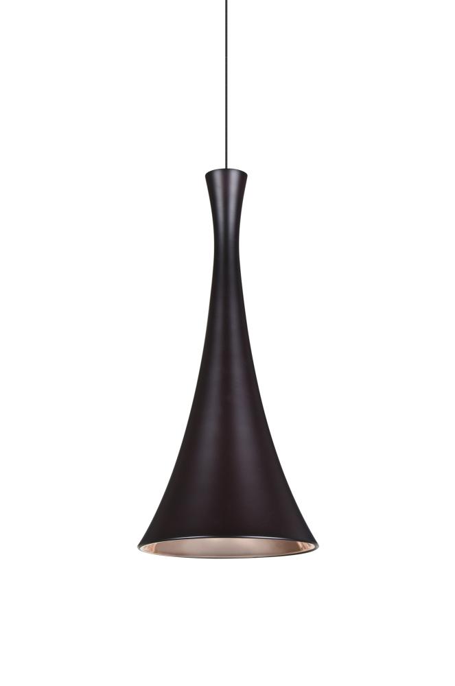 Besa, Rondo Cord Pendant, Bronze Finish, 1x9W LED