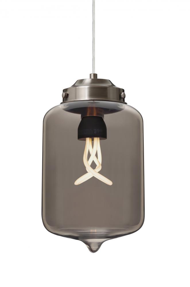 Besa Pendant Olin Satin Nickel Transmirror 1x11W Plumen CFL