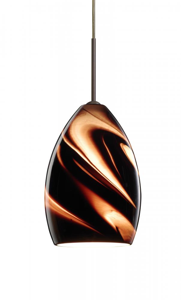 Besa Euka Pendant Bronze Smoke Twist 1x60W Medium Base