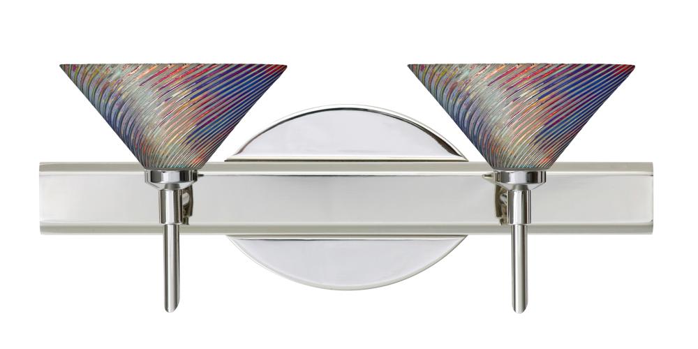 Besa Wall Swirl Chrome Dicro Swirl 2x5W LED