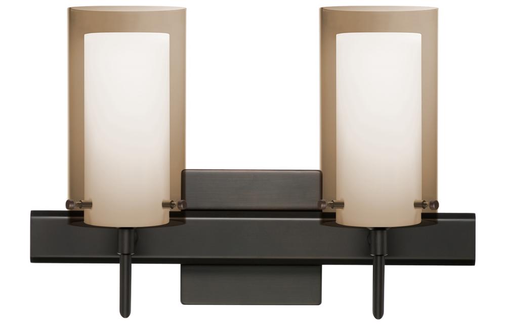 Besa Pahu 4 Wall With SQ Canopy 2SW Transparent Smoke/Opal Bronze 2x40W G9