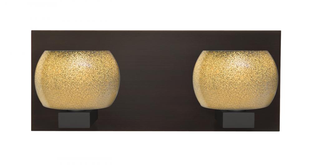 Besa, Keno Vanity, Gold Sand, Bronze Finish, 2x60W Halogen