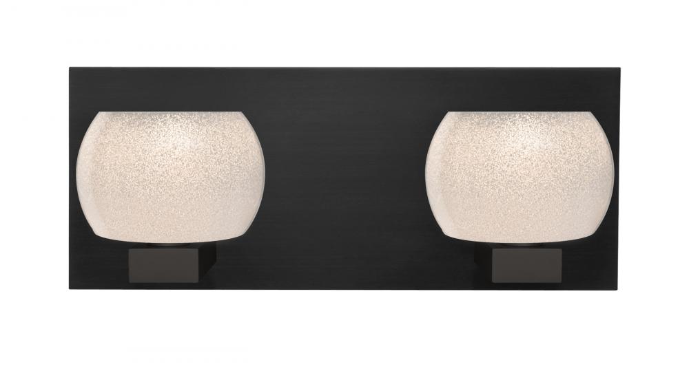 Besa, Keno Vanity, White Sand, Black Finish, 2x60W G9 Base