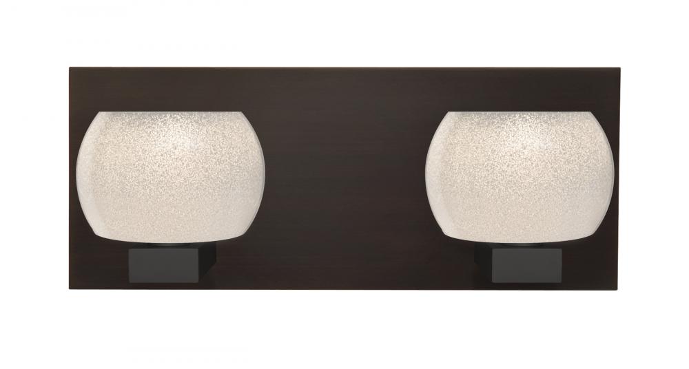 Besa, Keno Vanity, White Sand, Bronze Finish, 2x60W Halogen