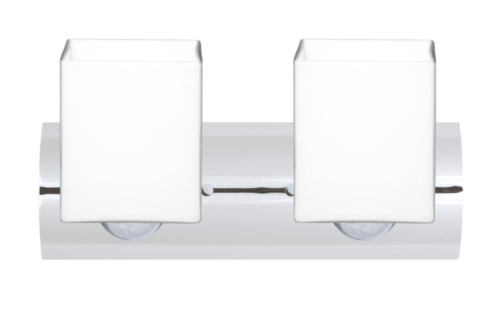 Besa Wall Rise Chrome Opal Matte 2x9W LED