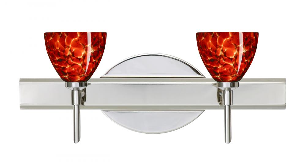 Besa Divi Wall 2SW Garnet Chrome 2x5W LED