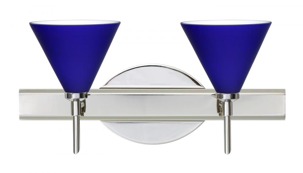 Besa Wall Kani Chrome Cobalt Blue Matte 2x5W LED