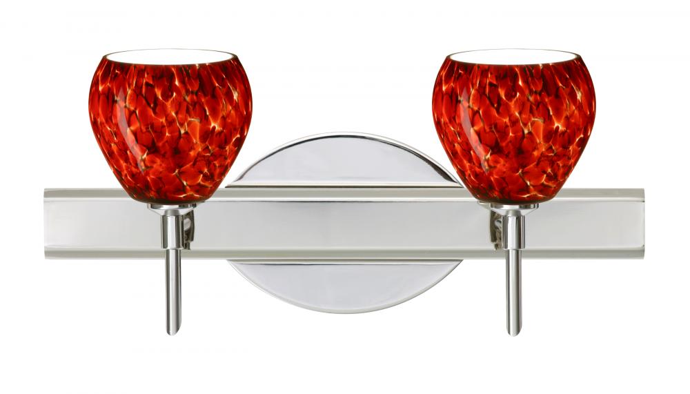 Besa Wall Tay Tay Chrome Garnet 2x5W LED