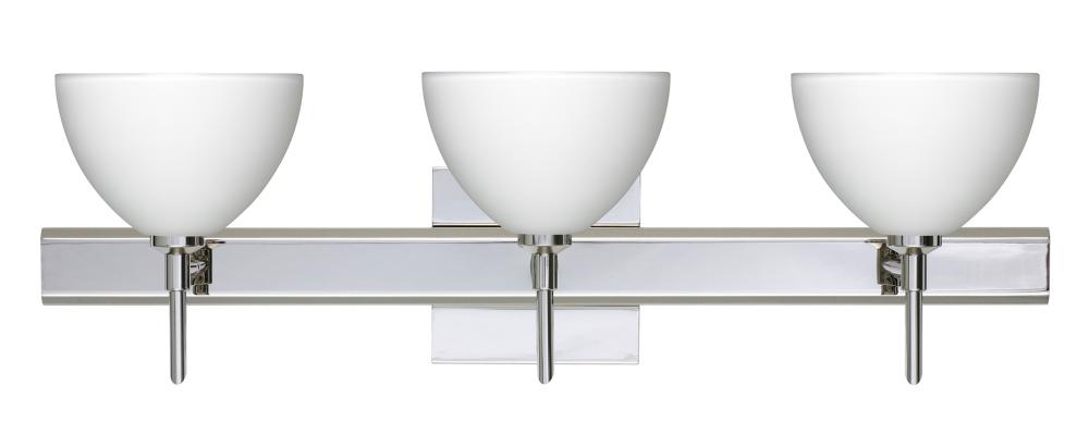 Besa Wall With SQ Canopy Brella Chrome White 3x5W LED