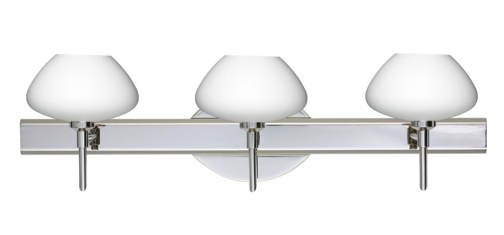 Besa Wall Peri Chrome Opal Matte 3x5W LED