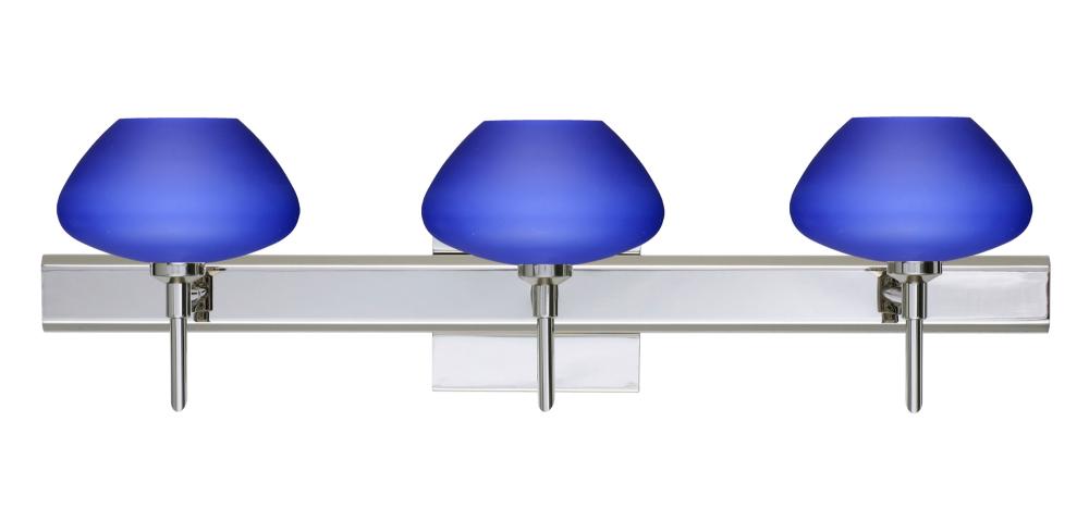 Besa Wall With SQ Canopy Peri Chrome Blue Matte 3x40W G9