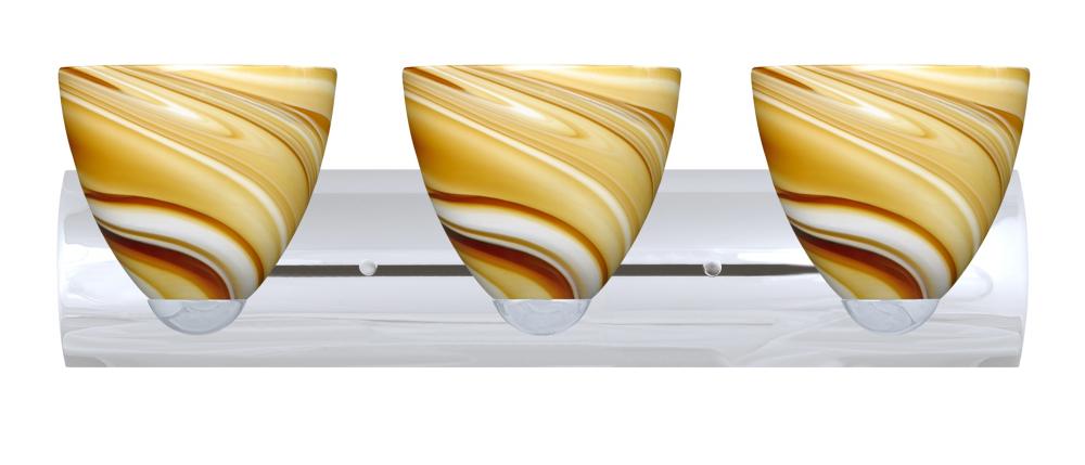 Besa Wall Sasha Chrome Honey 3x9W LED