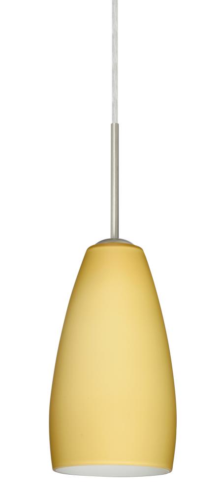 Besa Chrissy Pendant For Multiport Canopy Satin Nickel Vanilla Matte 1x50W Candelabra