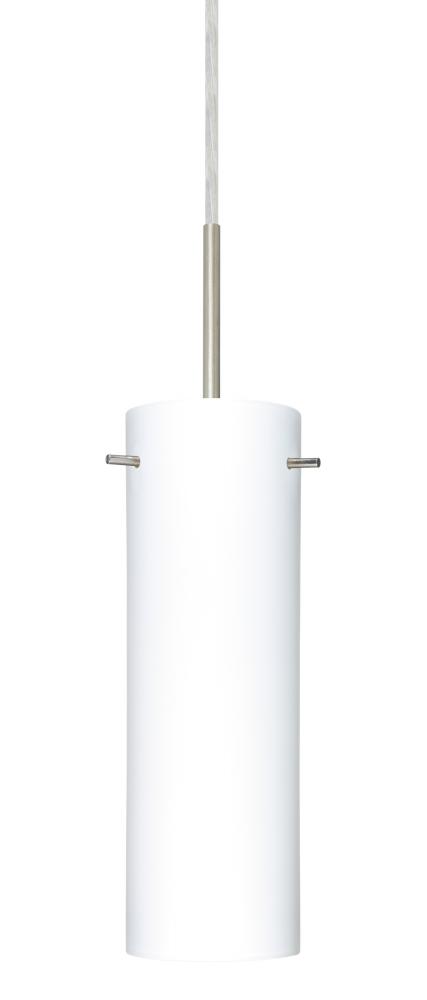 Besa Copa Pendant For Multiport Canopy Satin Nickel Opal Matte 1x50W Candelabra