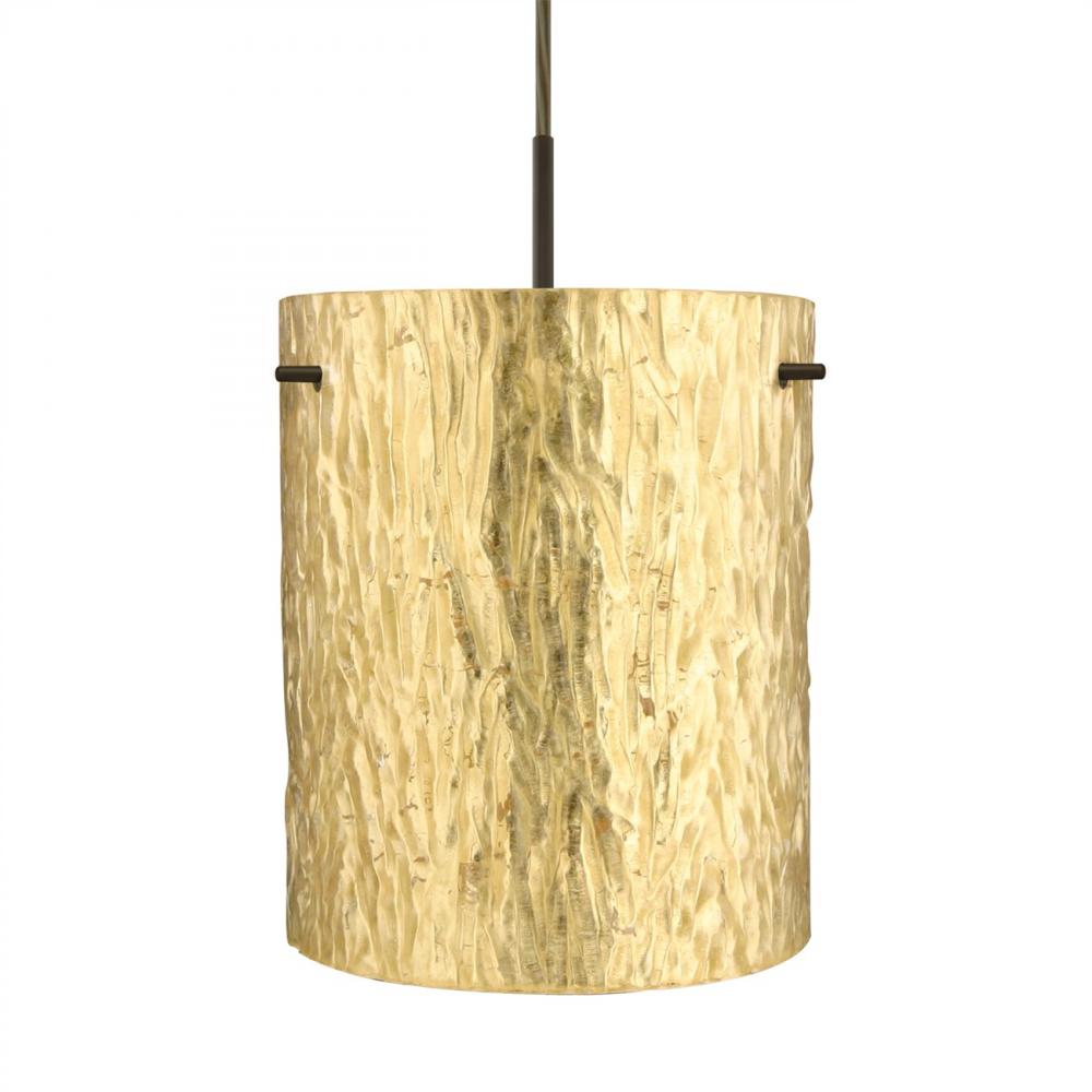 Besa Tamburo 8 Pendant, Stone Gold Foil, Bronze Finish, 1x100W MAX E26 Base