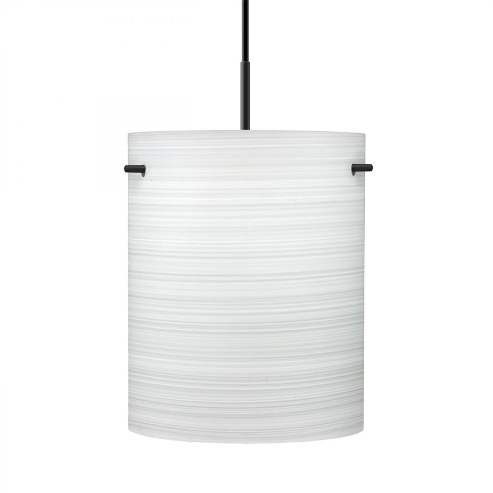 Besa Tamburo 8 Pendant, Chalk, Black Finish, 1x100W MAX E26 Base