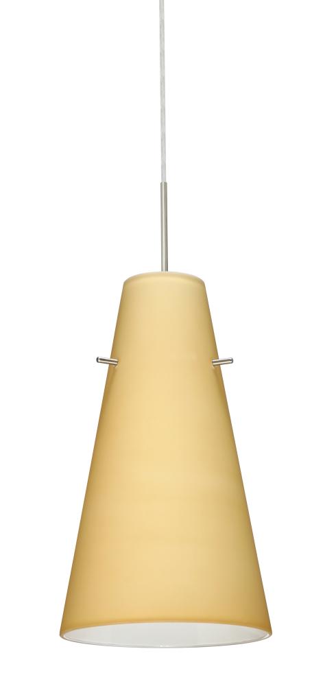 Besa Cierro Pendant For Multiport Canopy Satin Nickel Vanilla Matte 1x100W Medium Bas