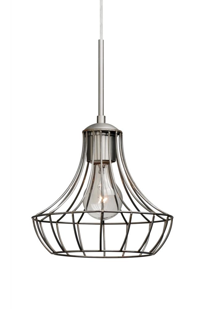 Besa Pendant For Multiport Canopy Spezza 7 Satin Nickel 1x100W Medium Base