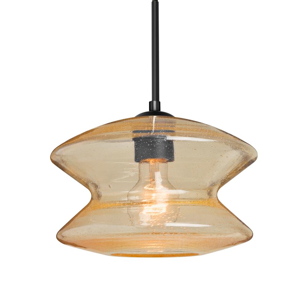 Besa, Zen Cord Pendant For Multiport Canopy, Gold Bubble, Black Finish, 1x60W MAX E26 Base