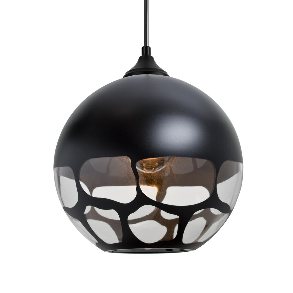 Besa, Rocky Outdoor Pendant, Black, Black Finish, 1x60W E26 Base