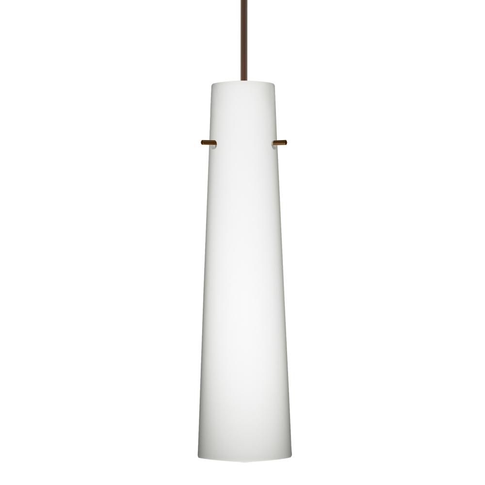 Besa Camino Pendant Bronze Opal Matte 1x50W Halogen, 0-10V Dimming