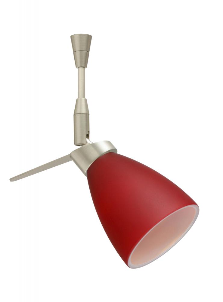 Besa Spotlight Andi Satin Nickel Red Matte 1x35W Halogen Mr11