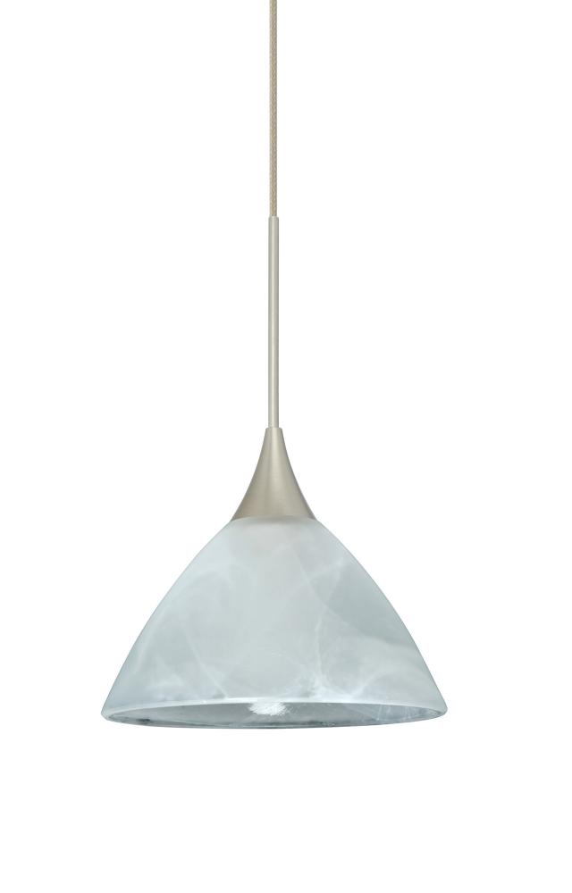 Besa Pendant For Multiport Canopy Domi Satin Nickel Marble 1x50W Halogen