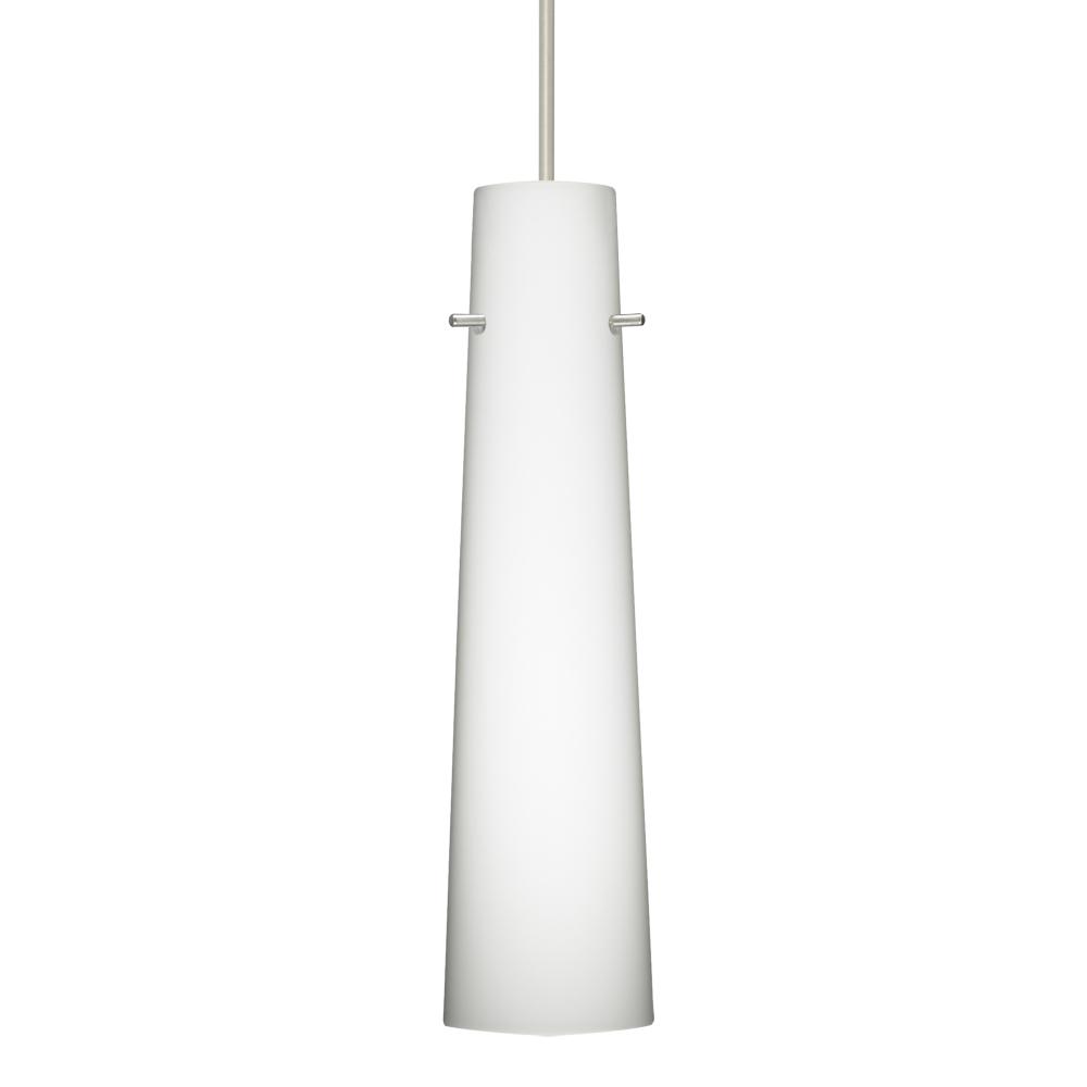 Besa Camino Pendant for Multiport Canopy Satin Nickel Opal Matte 1x50W Halogen