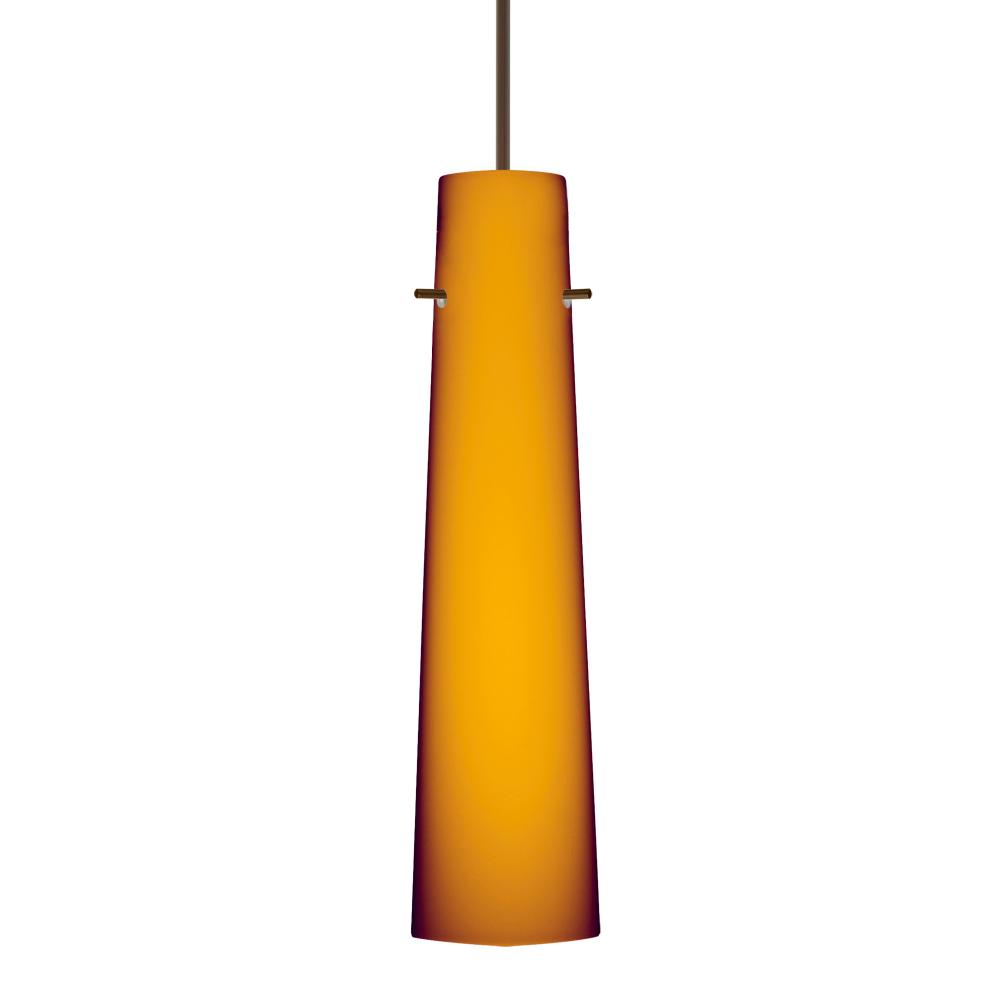 Besa Camino Pendant for Multiport Canopy Bronze Amber Matte 1x50W Halogen