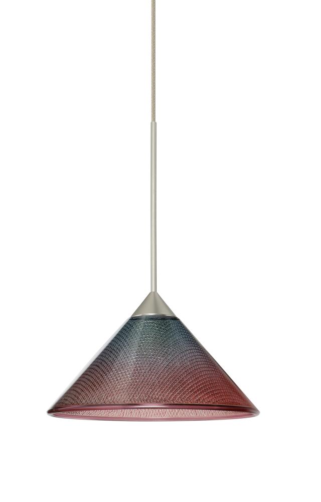 Besa Pendant Kona Satin Nickel Bi-Color 1x50W Halogen