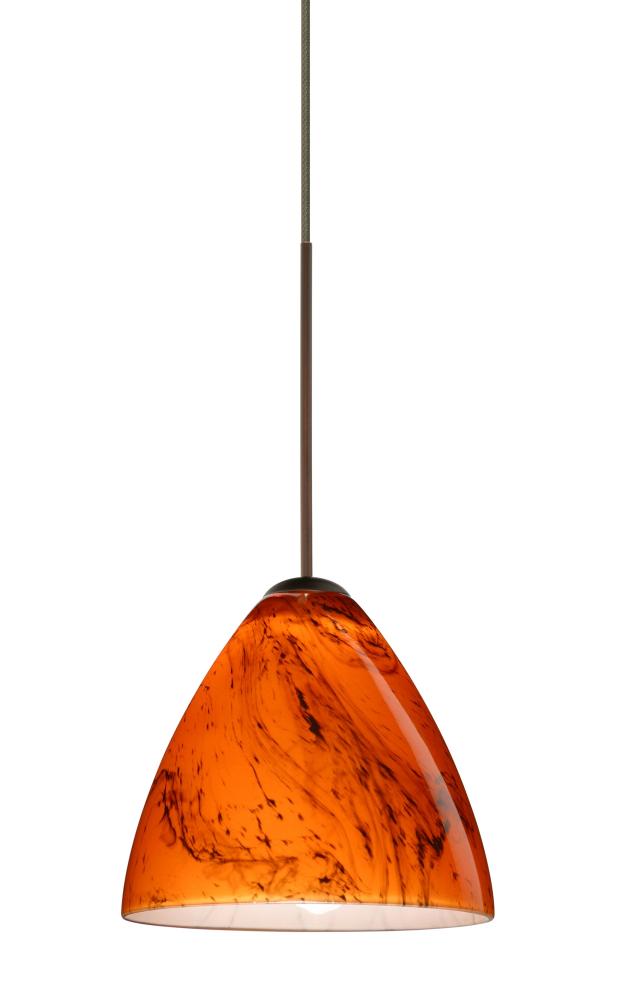 Besa Pendant Mia Bronze Habanero 1x50W Halogen