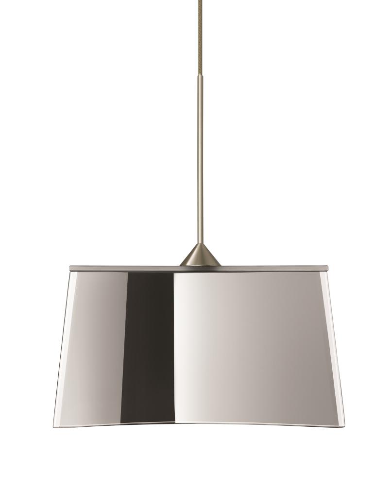 Besa Groove Pendant Mirror Satin Nickel 1x50W Halogen