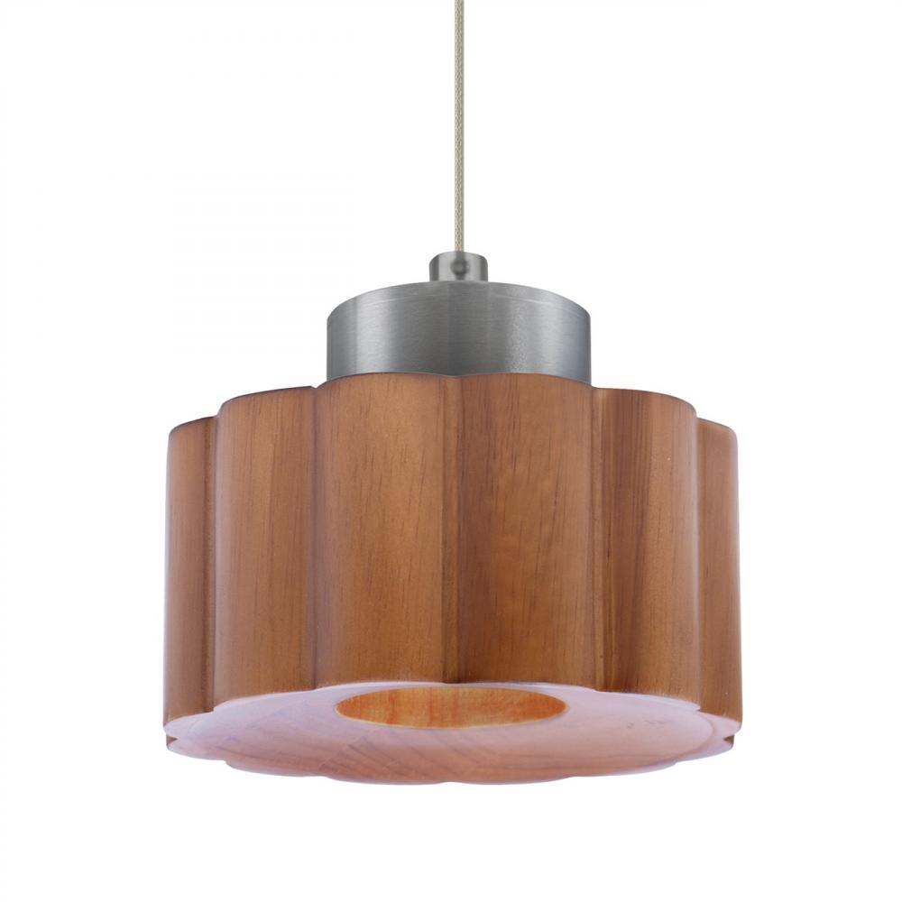 Besa Kao Pendant, Medium Shade, Black Finish, 1x3W LED