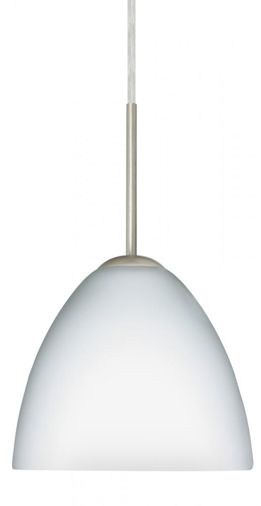 Besa Sasha Pendant Satin Nickel Opal Matte 1x40W Halogen