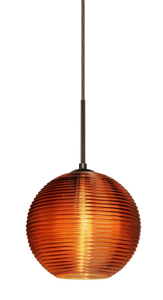 Besa Kristall 8 Pendant Bronze Amber 1x75W Medium Base