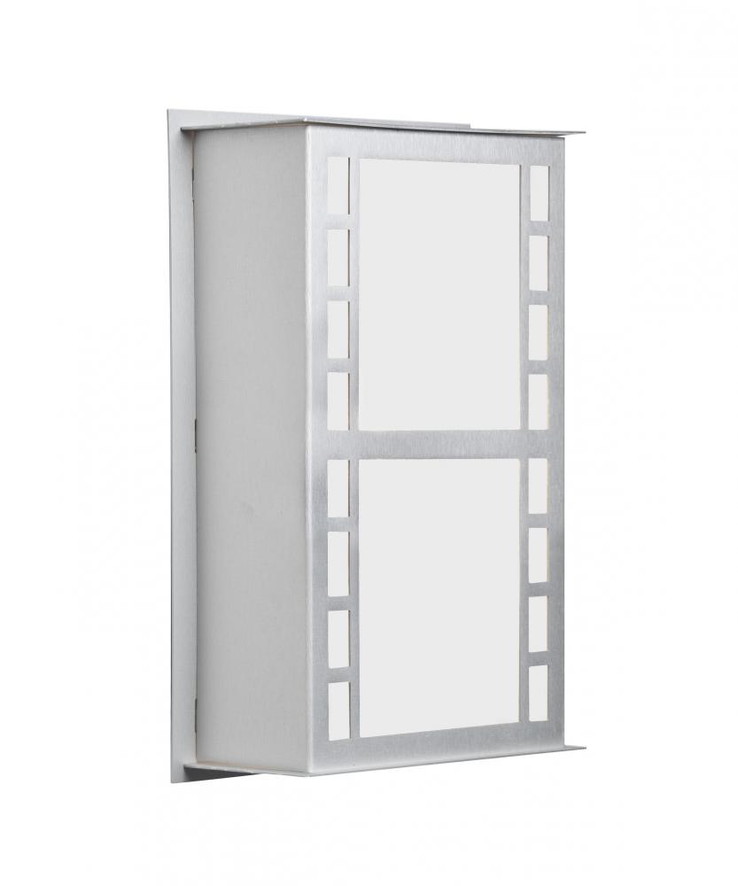 Besa Outdoor Napoli 11 Brushed Aluminum White Acrylic 1x60W B10