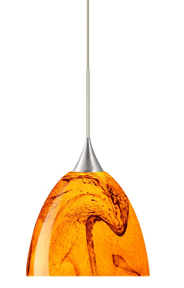 BESA PENDANT SASHA SATIN NICKEL HABANERO 1X6W LED