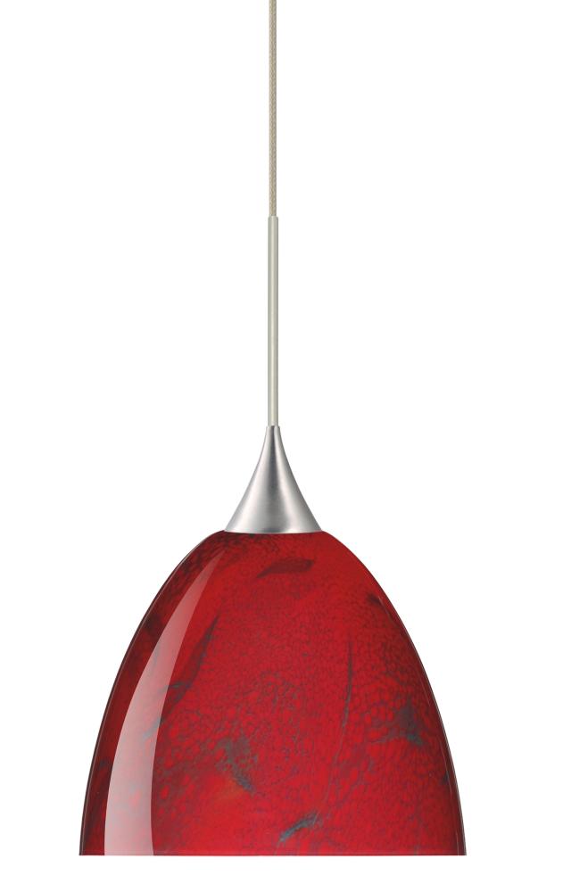 BESA PENDANT SASHA SATIN NICKEL MAGMA 1X6W LED