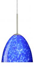 Besa Lighting 1BC-757286-LED-SN - Besa Sasha LED Pendant 1Bc Blue Cloud Satin Nickel 1x9W LED