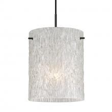 Besa Lighting 1JC-4006GL-BK - Besa Tamburo 8 Pendant, Glitter Stone, Black Finish, 1x100W MAX E26 Base