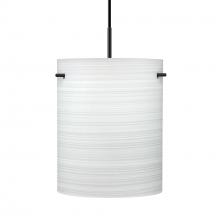 Besa Lighting 1JC-4006KR-BK - Besa Tamburo 8 Pendant, Chalk, Black Finish, 1x100W MAX E26 Base