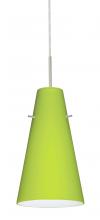 Besa Lighting 1JC-412435-LED-SN - Besa Cierro Pendant Satin Nickel Chartreuse 1x9W LED