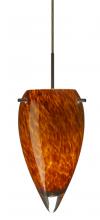 Besa Lighting 1JC-412518-BR - Besa Juli Pendant Bronze Amber Cloud 1x100W Medium Base