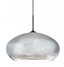 Besa Lighting 1JC-4345SF-BR - Besa Brio 14 Pendant Bronze Silver Foil 1x75W Medium Base