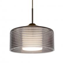 Besa Lighting 1JC-BELUSM-BR - Besa Belu Pendant, Smoke Shade, Bronze Finish, 1x60W E26 Base