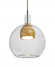 Besa Lighting 1JC-BENJICLMD-LED-BR - Besa, Benji Cord Pendant, Clear/Medium, Bronze Finish, 1x9W LED