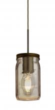 Besa Lighting 1JC-MILO4SM-EDIL-BR - Besa Pendant Milo 4 Bronze Smoke 1x5W LED Filament