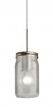 Besa Lighting 1JC-MILO4WF-SN - Besa Pendant Milo 4 Satin Nickel White Frost 1x40W Medium Base A15