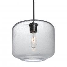 Besa Lighting 1JC-NILES10CL-BK - Besa Niles 10 Pendant, Clear Bubble, Black Finish, 1x60W MAX E26 Base